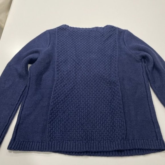 BANANA REPUBLIC Deep Navy Cable Knick Thick Sweater BNWT~ Size Large - Picture 5 of 14